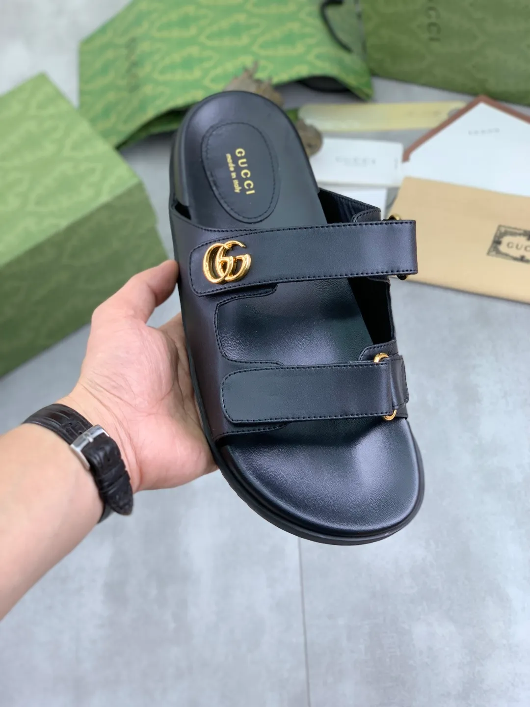 Men's Men's Shoes💰P440💰[New Style] High Version 🎁🎁🎁 GUCCI New Year of the Snake casual slippers, original official website, perfect workmanship, transmitting a kind of noble luxury, sublimating its definition of luxury in Gucci's high-end extraordinary craftsmanship. Original Gucci double G combination outsole, code number: 35-45, complete package